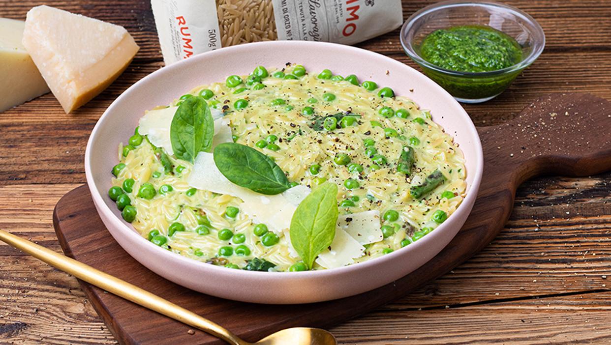 Blitzschnelle Orzo-Bärlauch-Pfanne