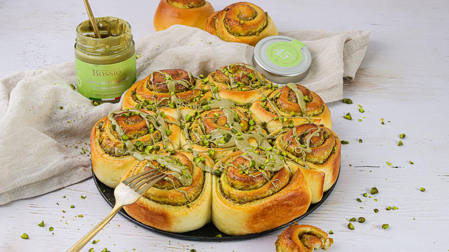 Fluffige Pistazienschnecken