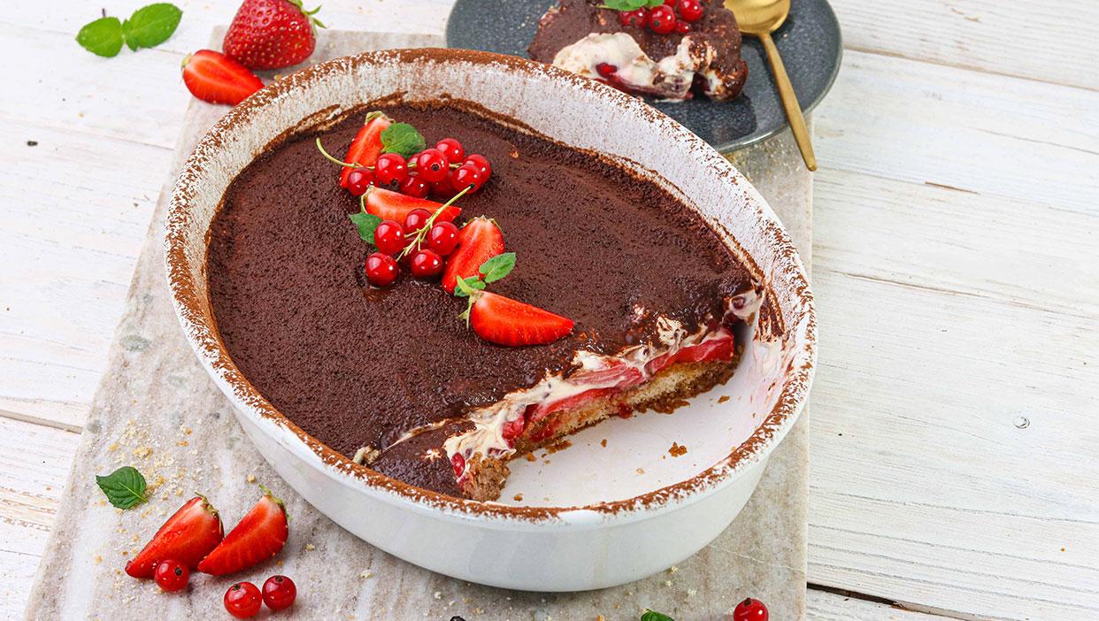 Gesünderes High-Protein Beeren Tiramisu