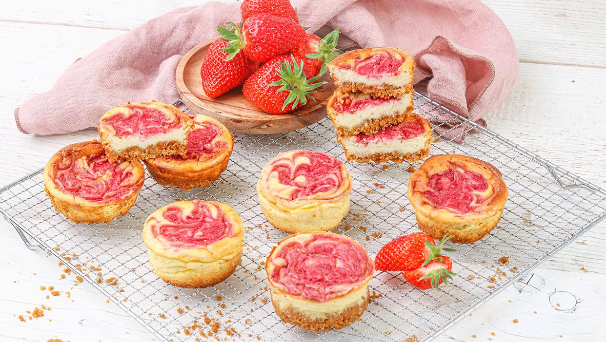 Erdbeeren-Cheesecake-Muffins