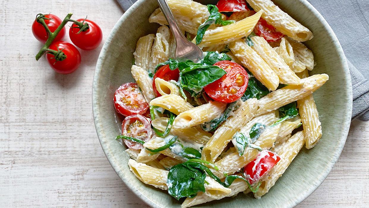 6 Zutaten Ricotta-Spinat-Nudeln