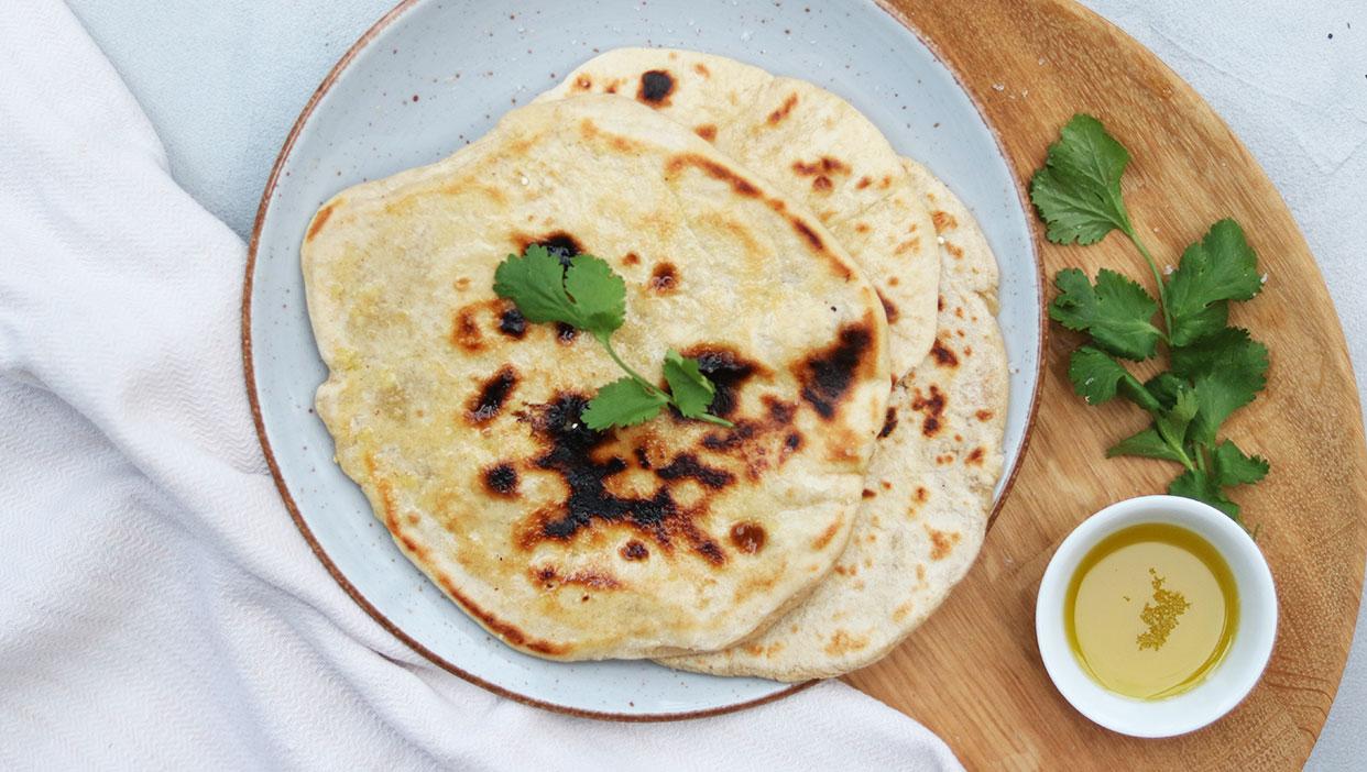 Veganes Naan Brot