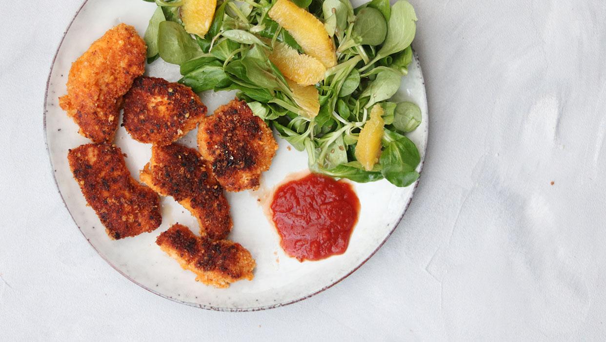 Chicken Nuggets mit Parmesankruste