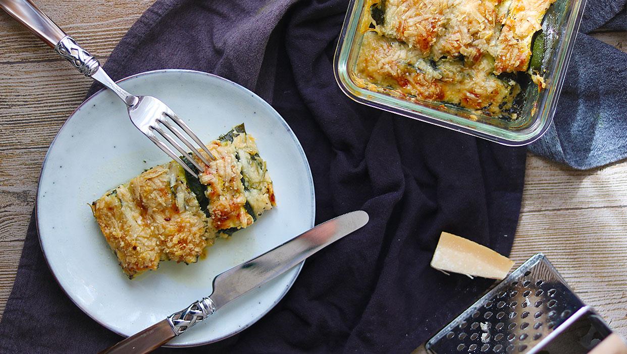 Low-Carb "Fitness" Lasagne mit Wildlachs und Zucchini