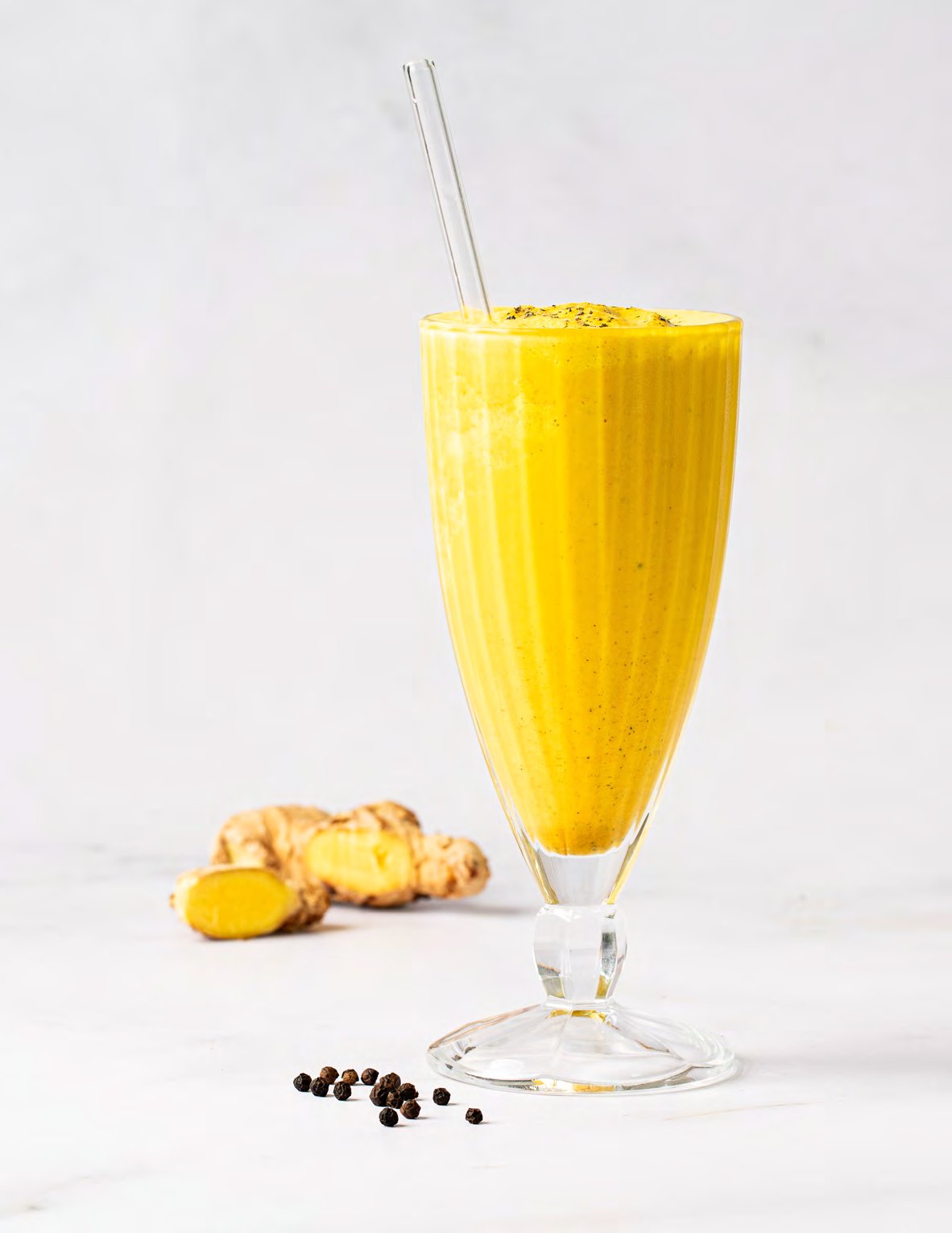 Goldene Milch Milkshake