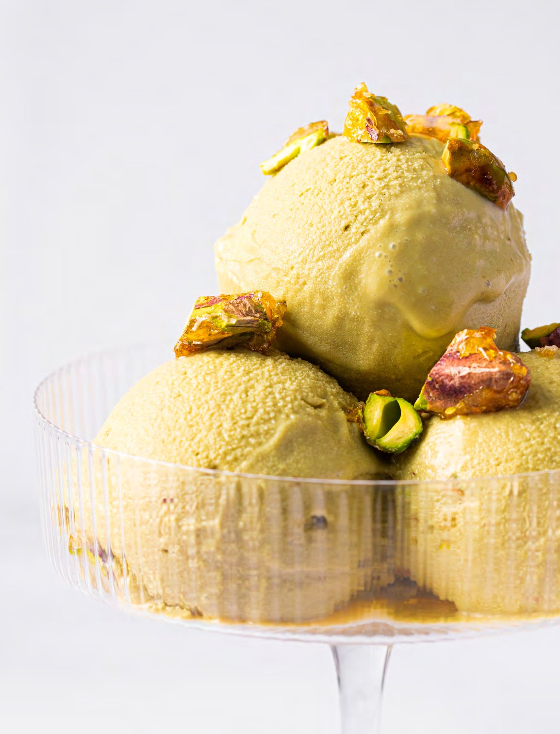 Pistazien Gelato mit karamellisierten Pistazien
