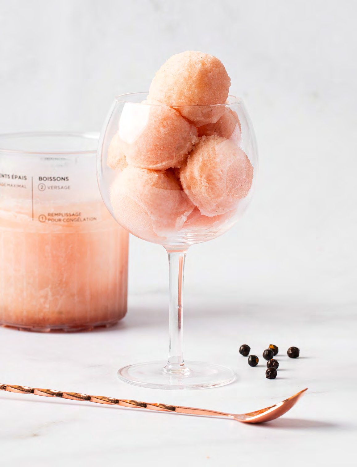 Rhabarber Gin Sorbet