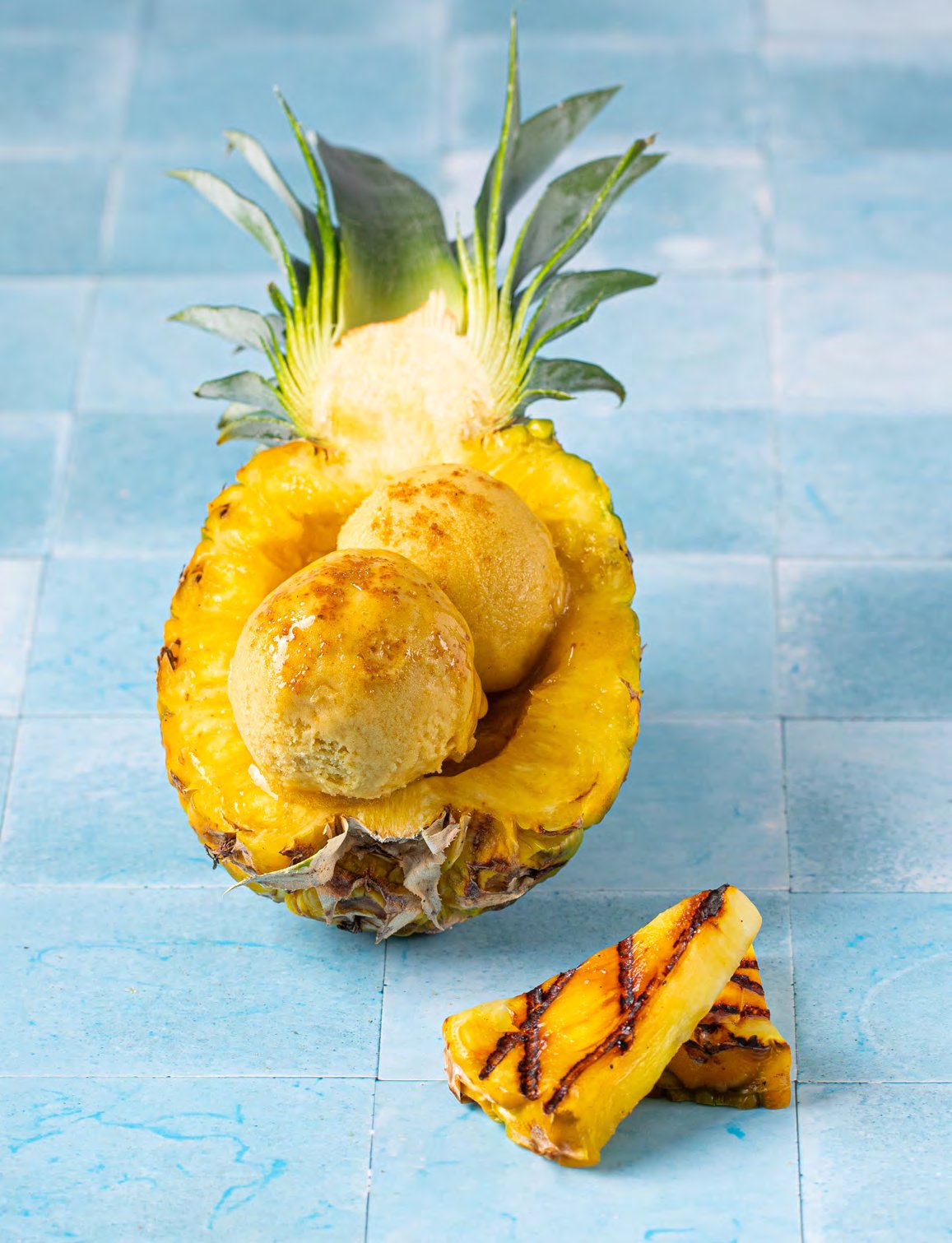 Gegrilltes Ananas Sorbet
