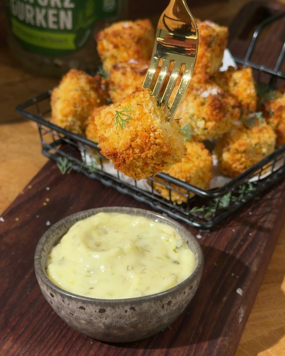 Tofu Pickle Nuggets aus dem Airfryer