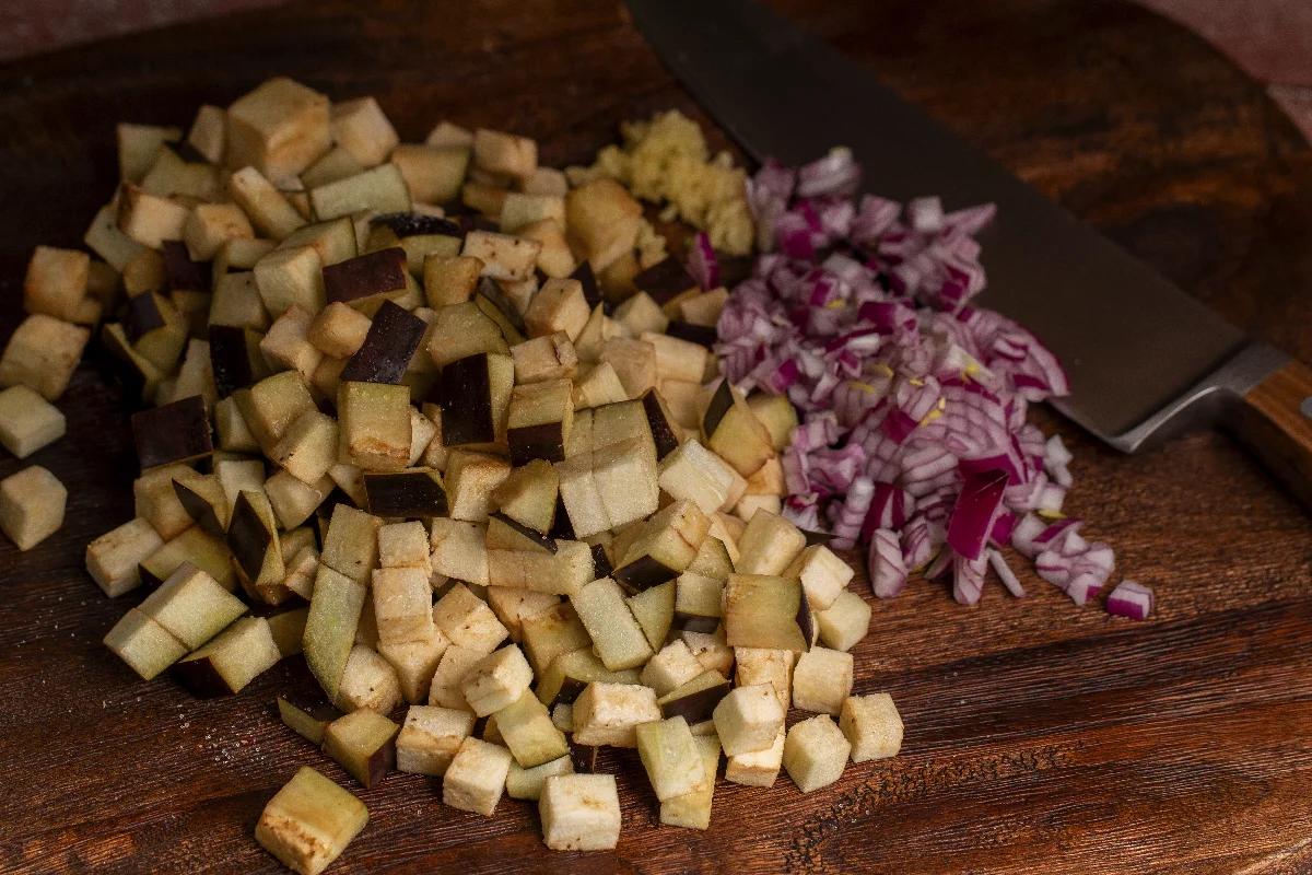 Schnelle Italienische Auberginen Pasta - Schritt 1