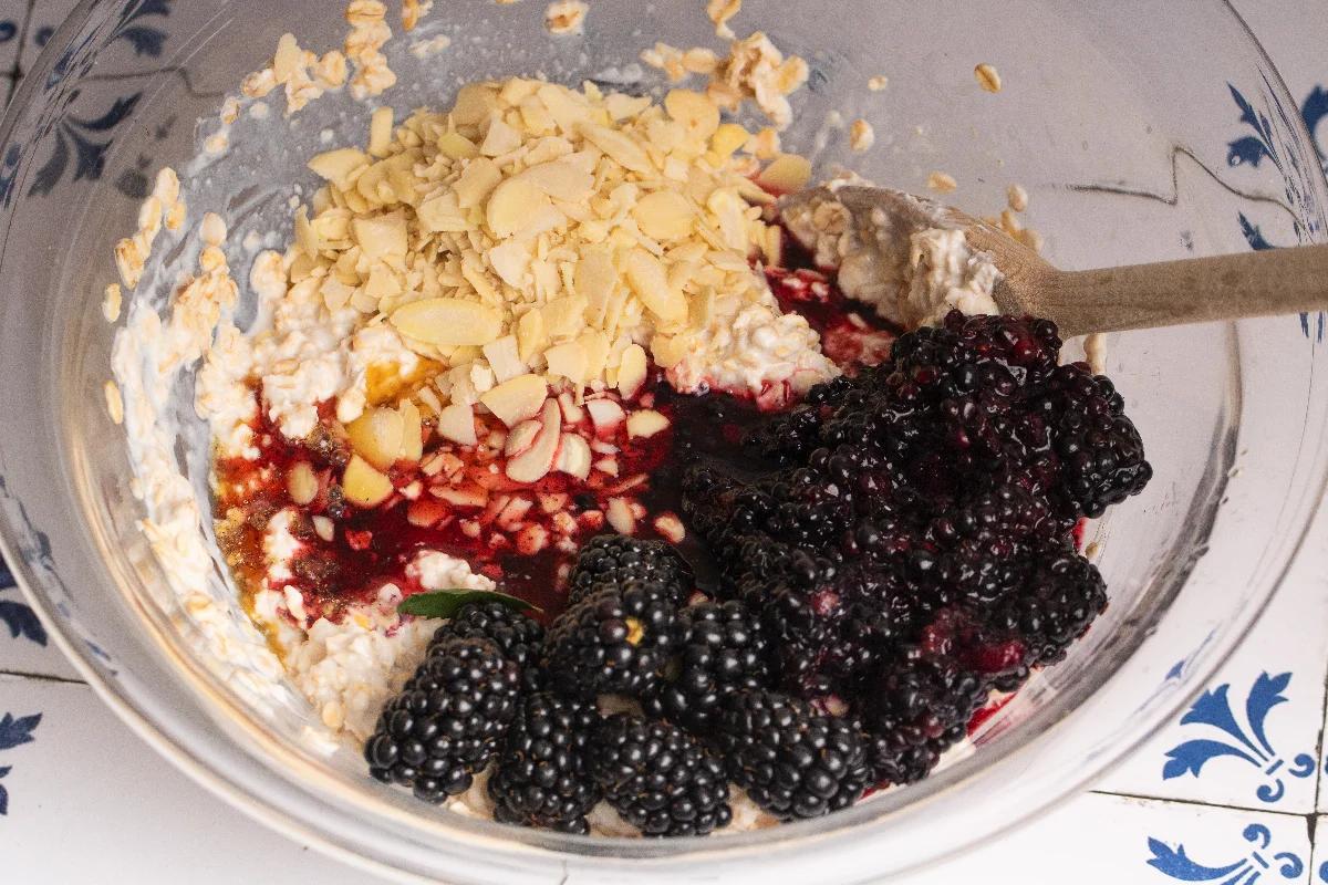 Spätsommer Bircher Müsli Brombeere - Schritt 3