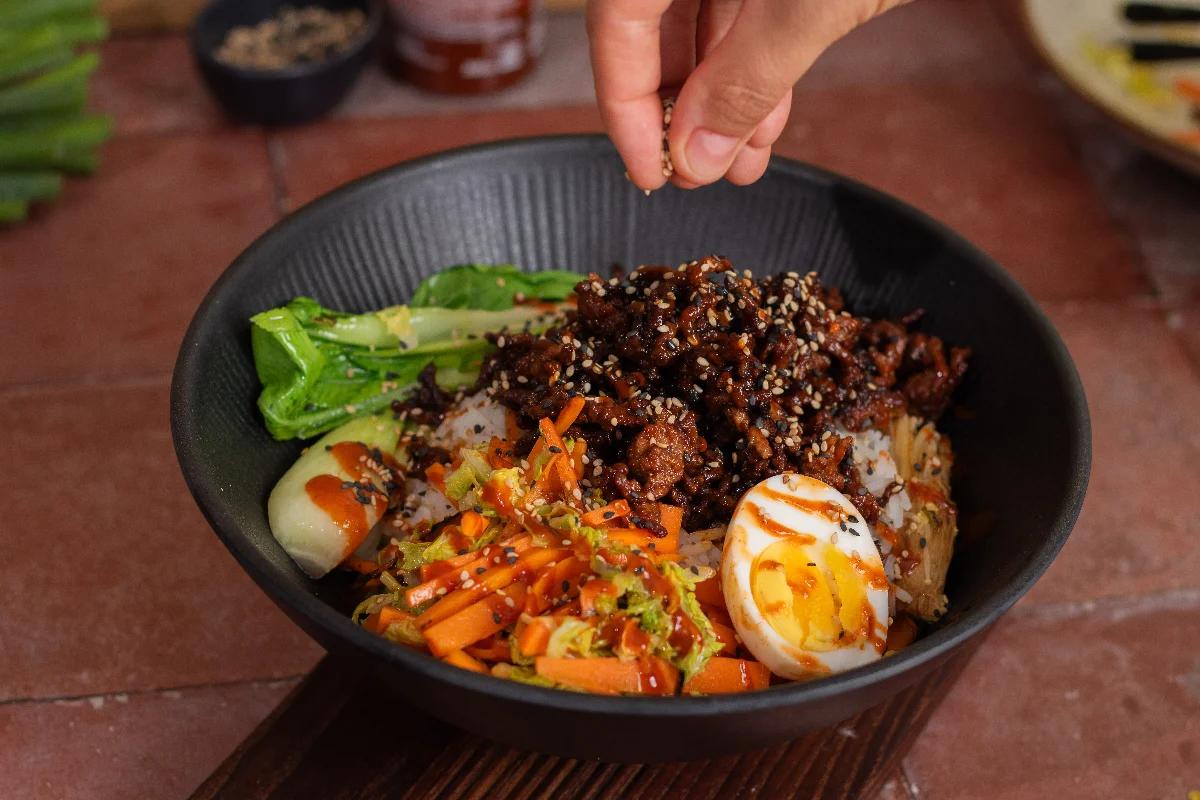 Gochujang Hackfleisch Bowl - Schritt 4