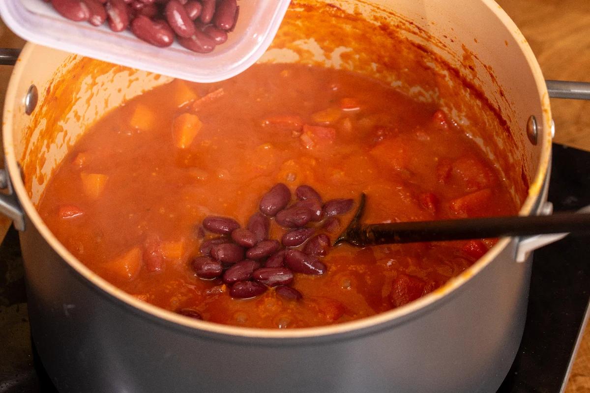 Veganes Süßkartoffel Chili - Schritt 4