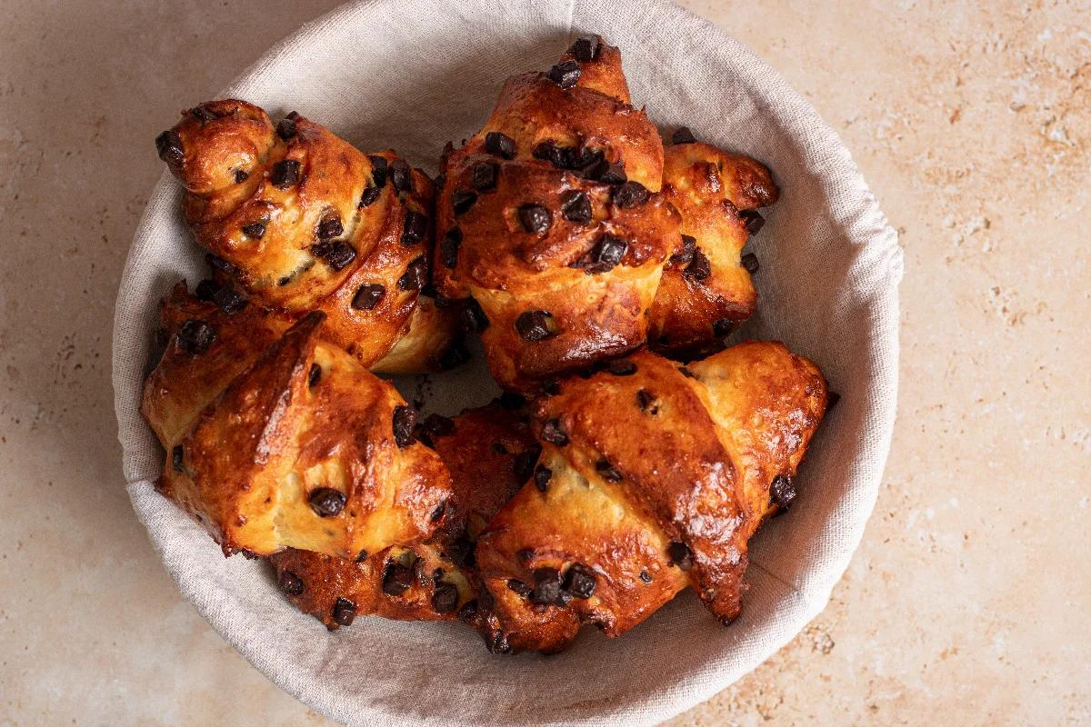 Protein-Croissants mit Schokolade