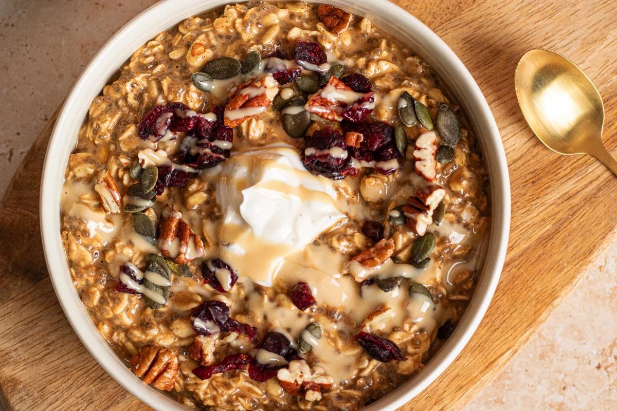 Vegane Pumpkin Spice Overnight Oats