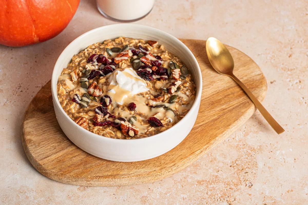 Vegane Pumpkin Spice Overnight Oats - Schritt 2