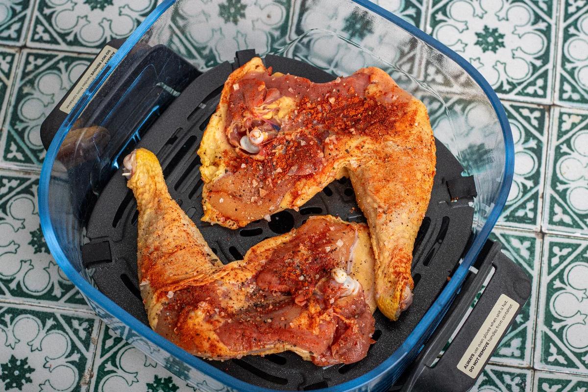 Hähnchenschenkel im Airfryer mit Honig Senf - Schritt 2