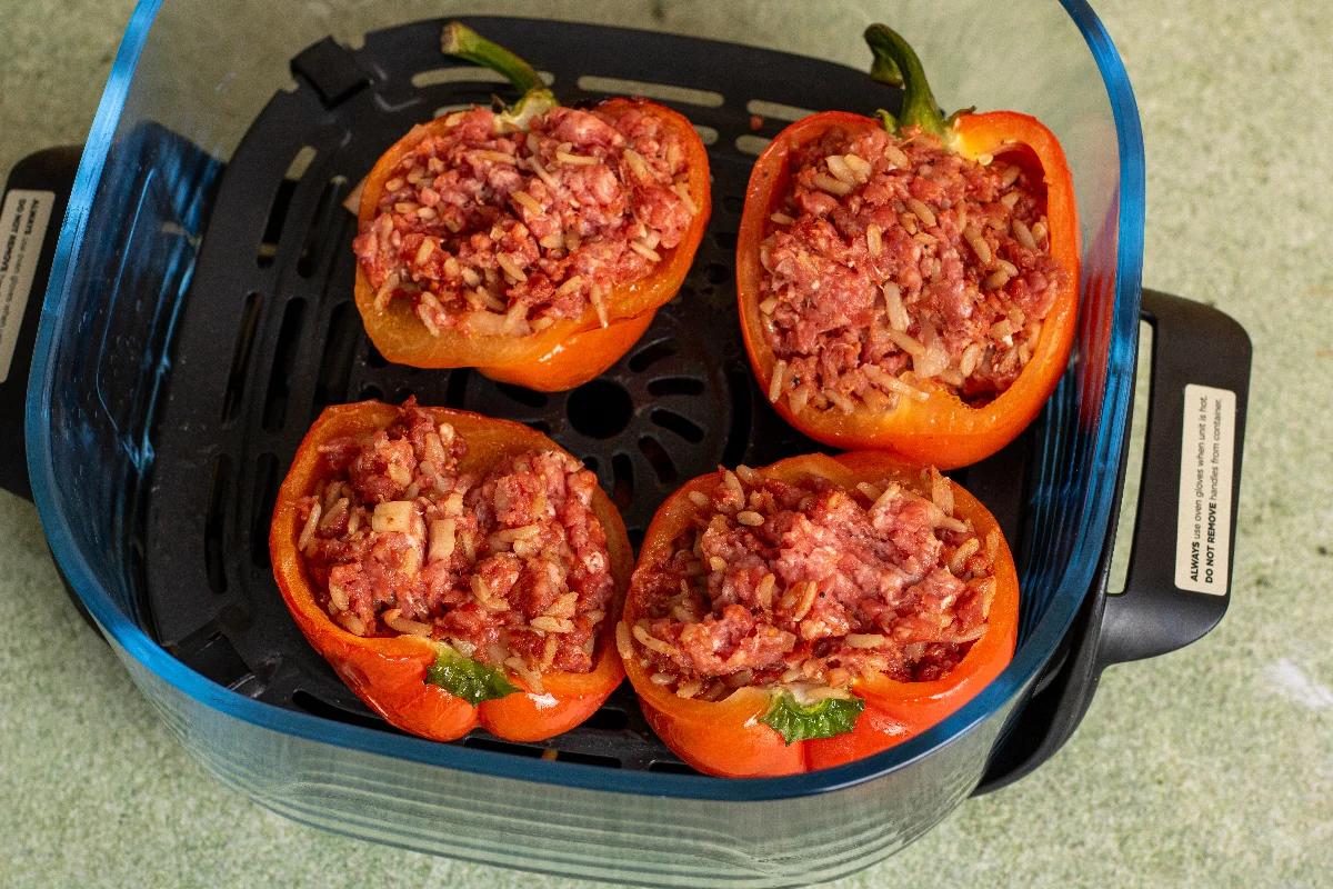Gefüllte Paprika aus dem Airfryer mit Hackfleisch und Reis - Schritt 3