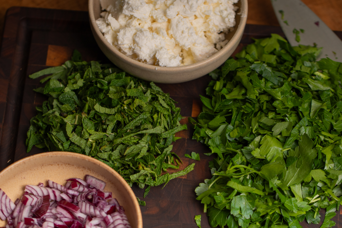 Sommerlicher Linsensalat mit Rhabarber - Schritt 2