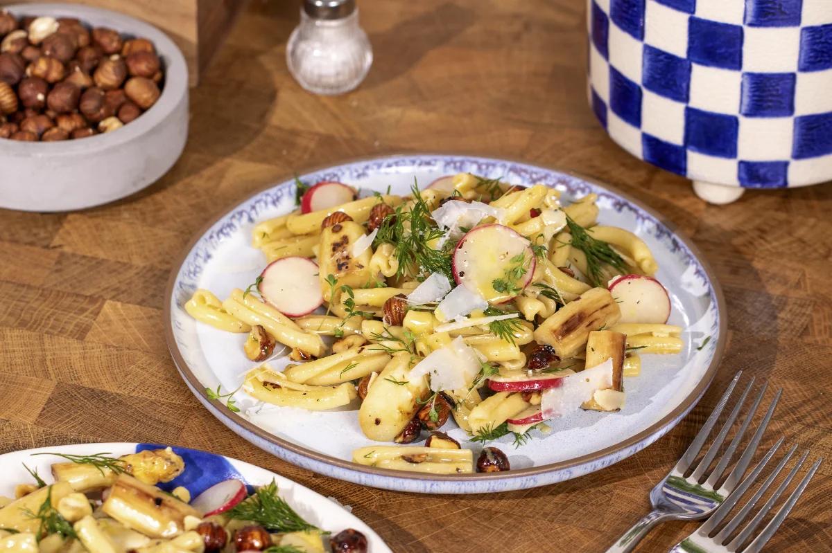 Weißer Spargel-Nudelsalat mit Dill - Schritt 4