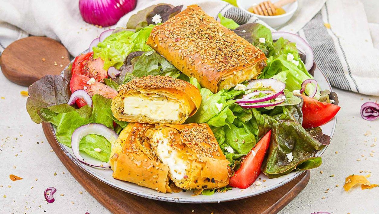 Feta-Päckchen im Filo-Teig mit Honig