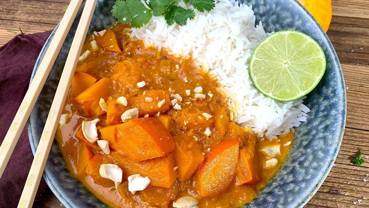 Cremiges Kürbis-Curry