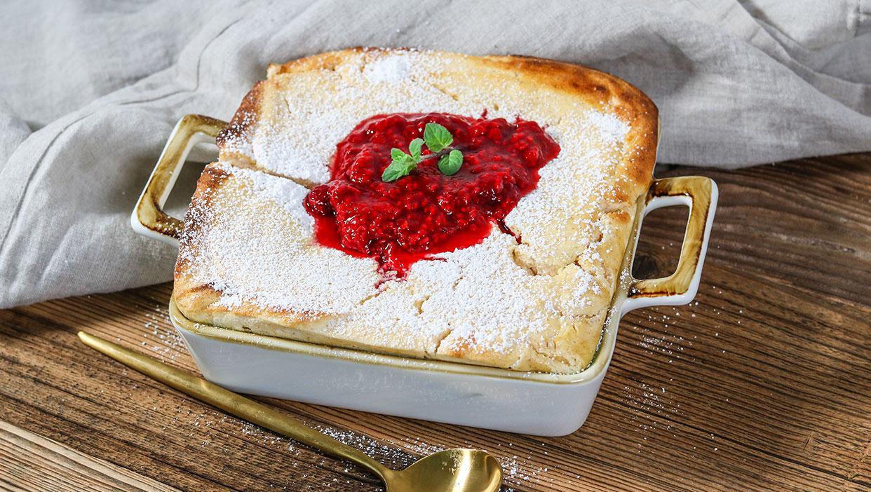 Quark Grieß Auflauf