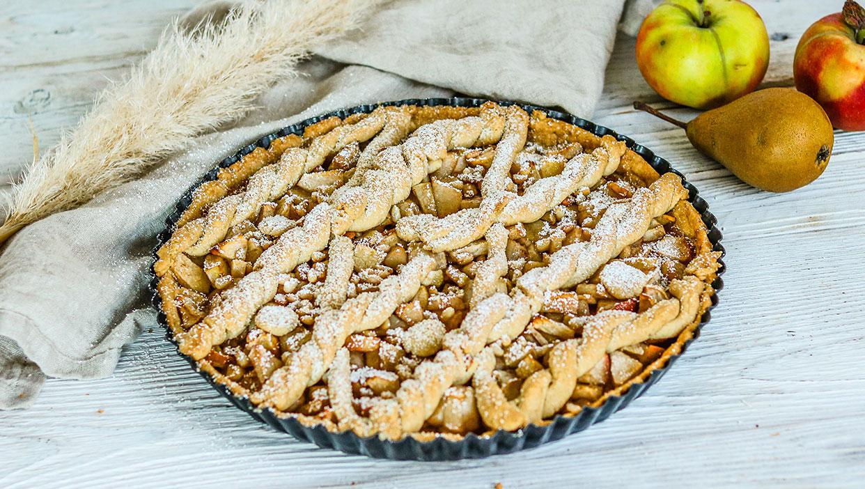 Köstlicher Apfel Birnen Pie