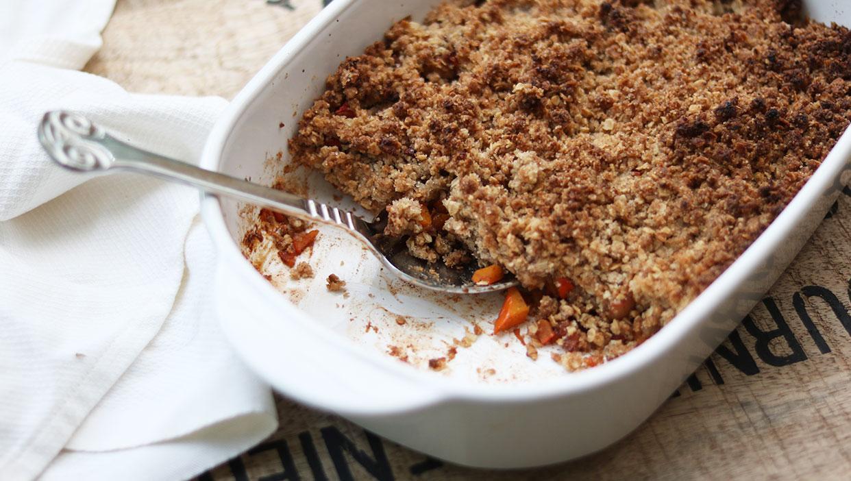 Herbstlicher Kürbis-Apfel Crumble