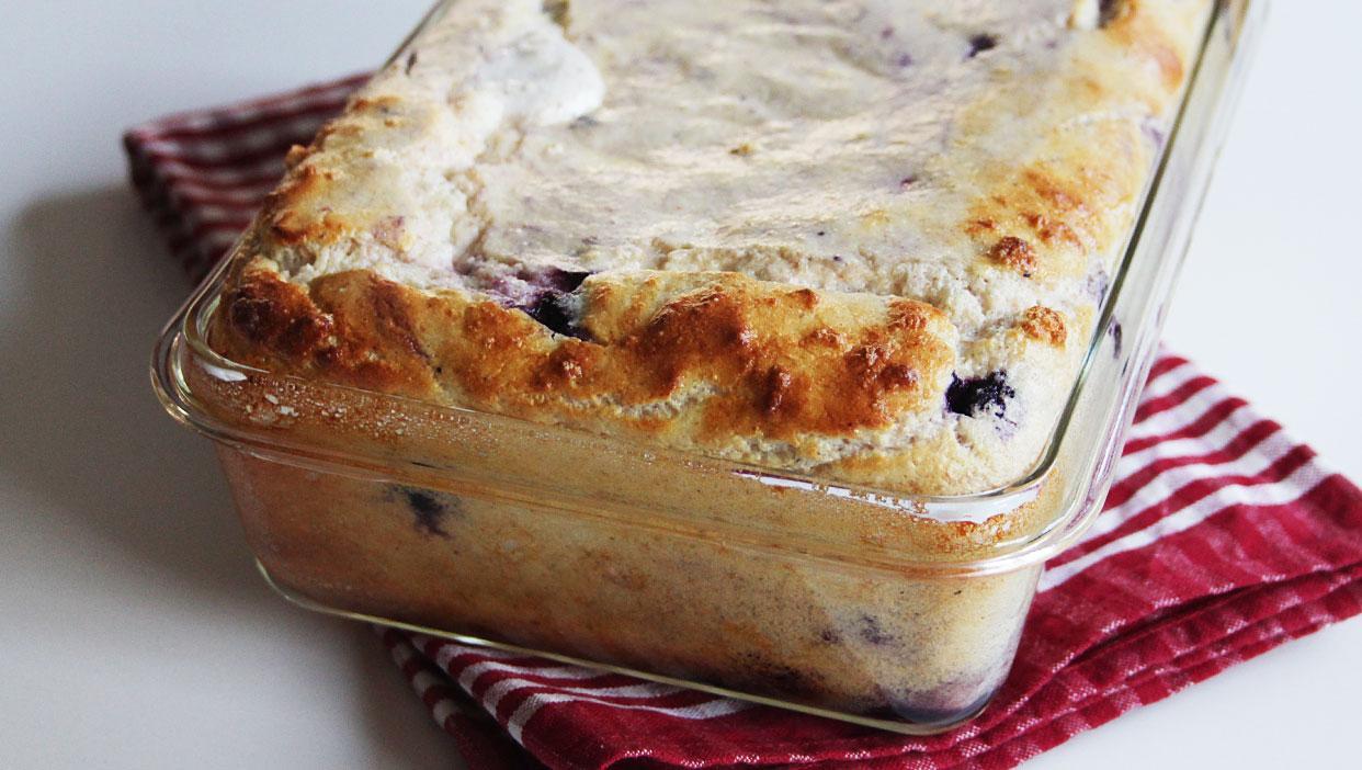 6-Zutaten Quark-Grieß-Frühstücksauflauf