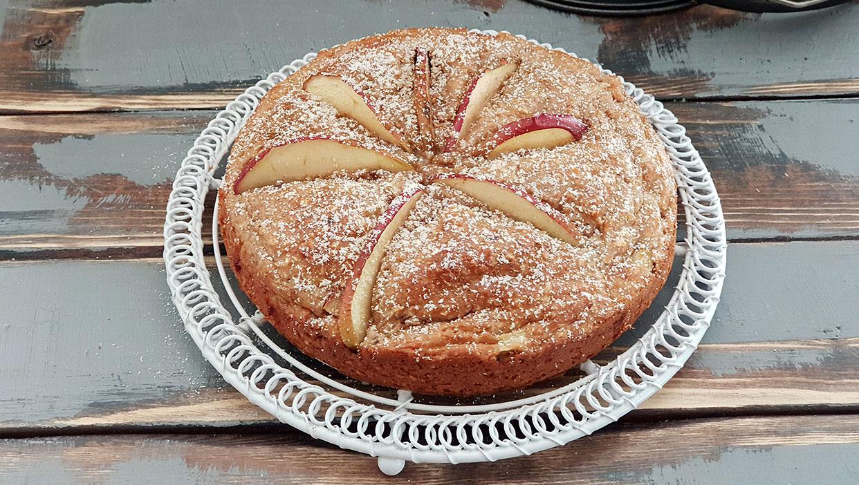 Kalorienarmer Protein-Apfelkuchen