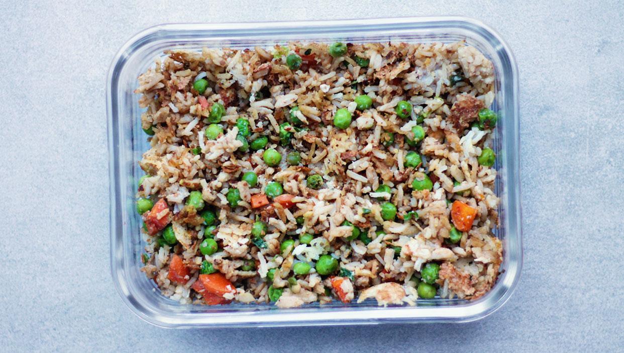 Vollkornbratreis mit Gemüse to-go