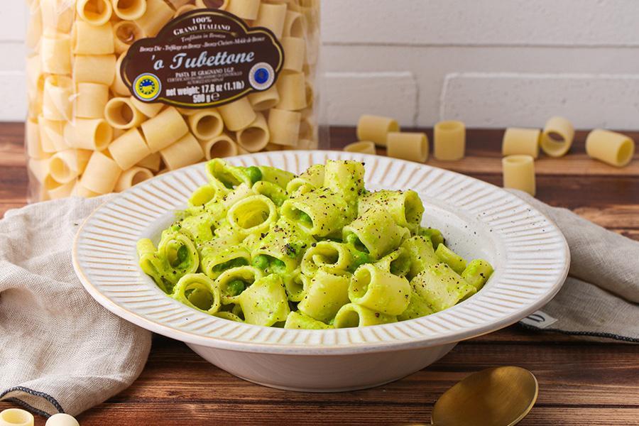 Pasta e Piselli mit Pasta O Tubettone IGP - Schritt 9
