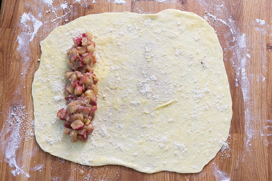Selbstgemachter Apfelstrudel - Schritt 11