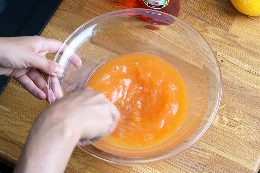 Aperol Sorbet mit Prosecco - Schritt 1