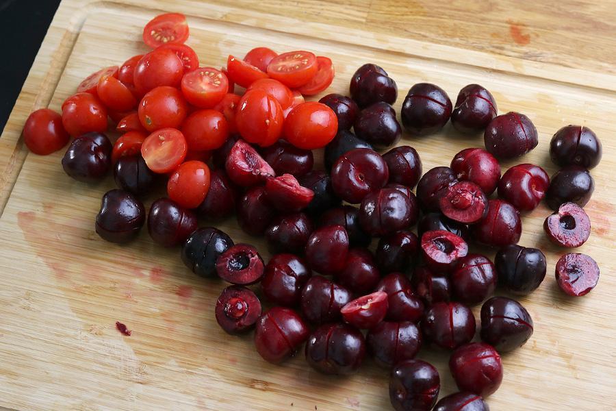 Burratasalat mit Balsamico-Kirschen - Schritt 1