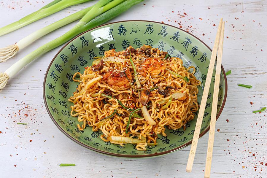 15 Minuten Mie-Nudeln mit Scampis - Schritt 7