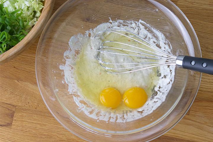 Okonomiyaki お好み焼き (Japanische Gemüsepuffer) - Schritt 3