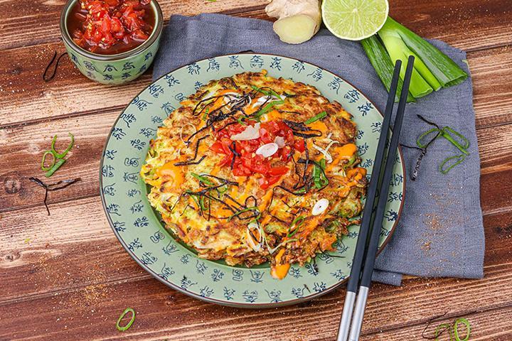 Okonomiyaki お好み焼き (Japanische Gemüsepuffer) - Schritt 7