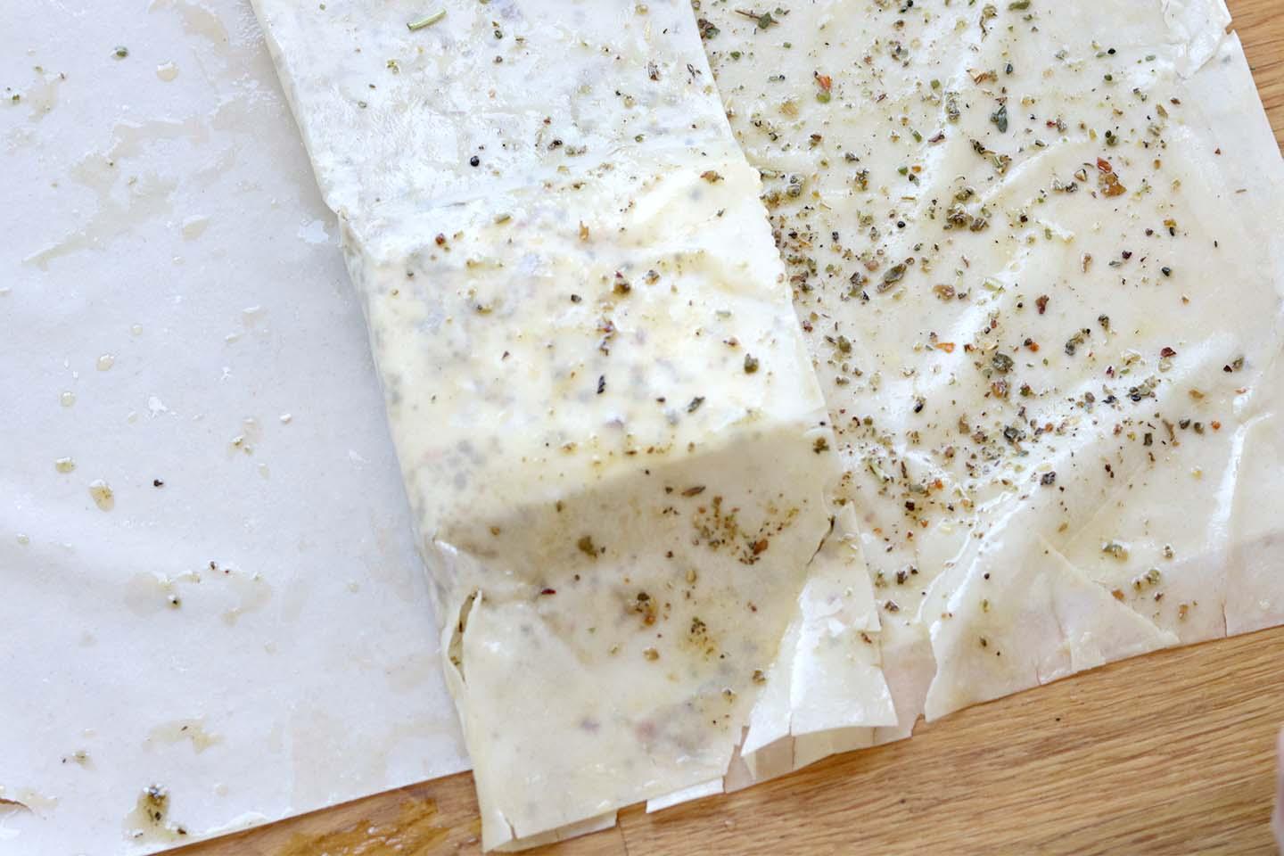 Feta-Päckchen im Filo-Teig mit Honig - Schritt 4
