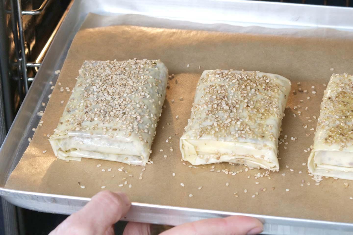 Feta-Päckchen im Filo-Teig mit Honig - Schritt 6