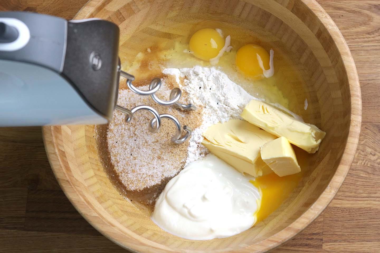 Himbeer-Rhabarber-Vanillepuddingkuchen - Schritt 3