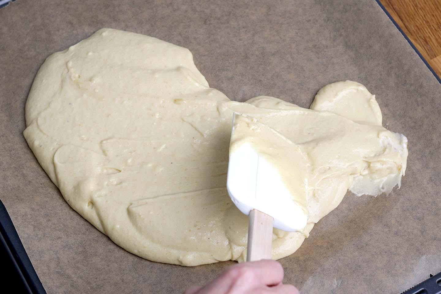 Himbeer-Rhabarber-Vanillepuddingkuchen - Schritt 4