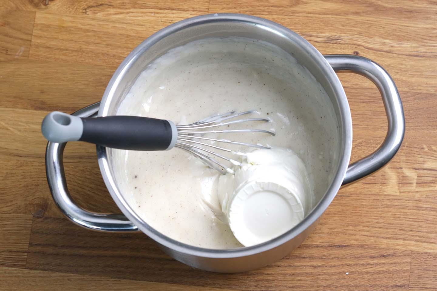 Himbeer-Rhabarber-Vanillepuddingkuchen - Schritt 5