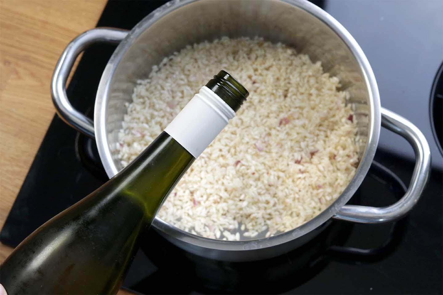 Zitronen-Risotto mit Zucchini, Rucola und Burrata - Schritt 2