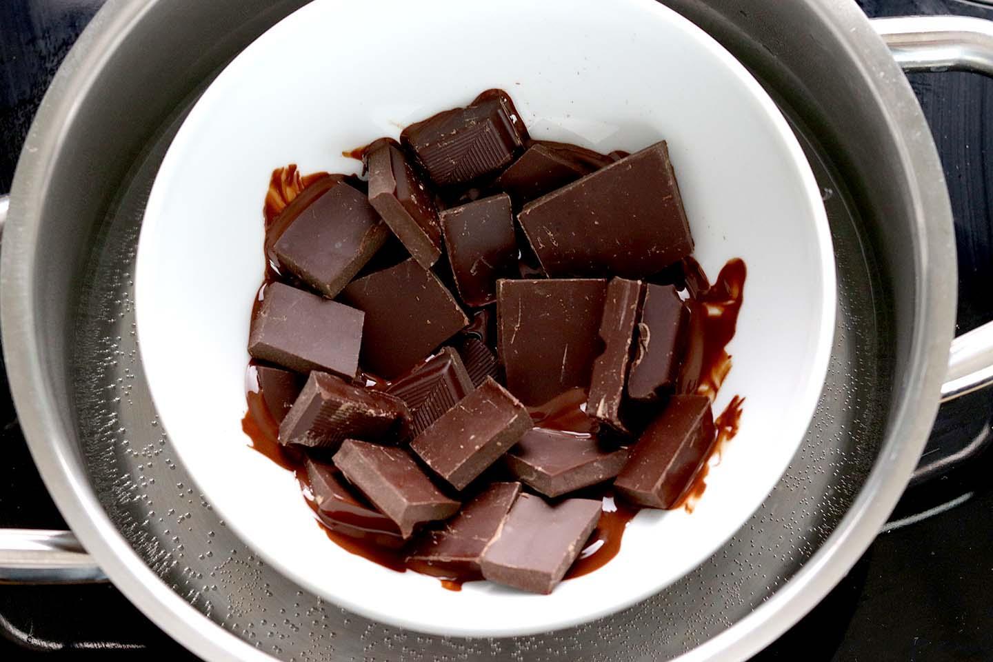 Vegane Mousse au Chocolat (wie das Original) - Schritt 1