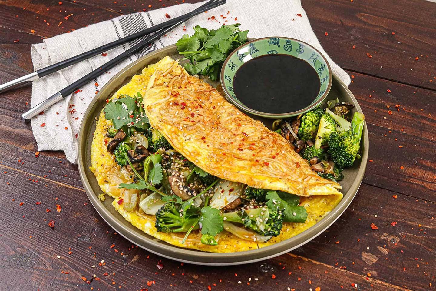 Asiatisch-inspiertes Omlette mit Glasnudeln - Schritt 8
