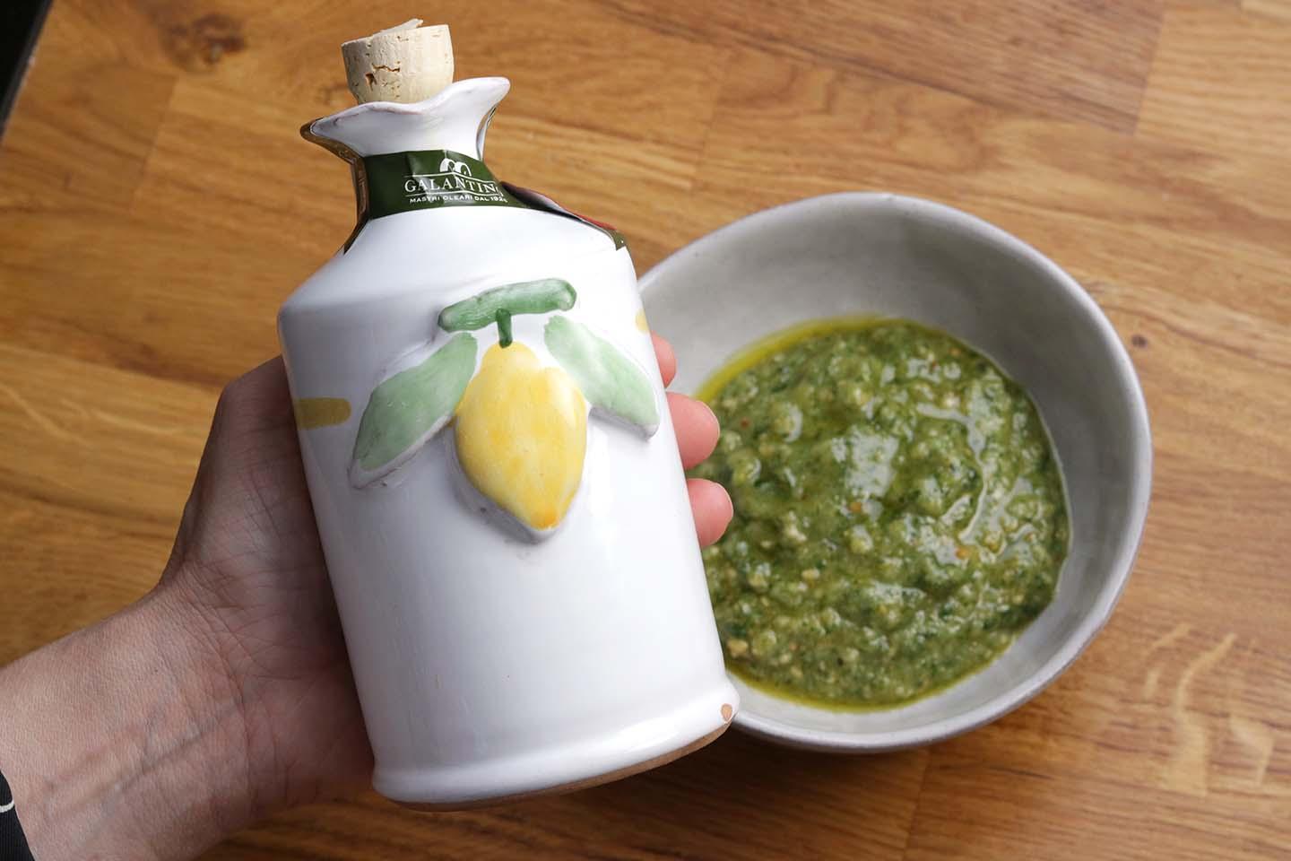 Cremige Burrata-Pasta mit selbstgemachten Basilikum-Pesto und Schmorgemüse - Schritt 10
