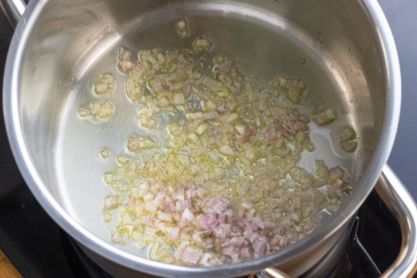 Pasta e Piselli - Schritt 1