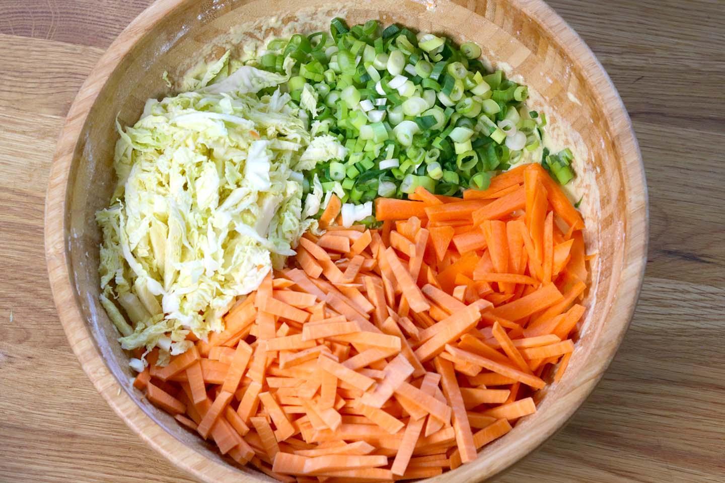 Koreanische Gemüsepuffer 야채전 - Schritt 3